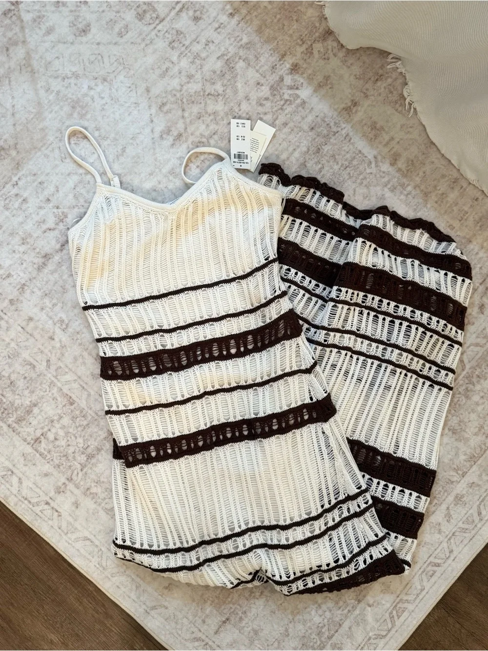 Abercrombie & Fitch Crochet Style Maxi Dress Medium Tall NWT